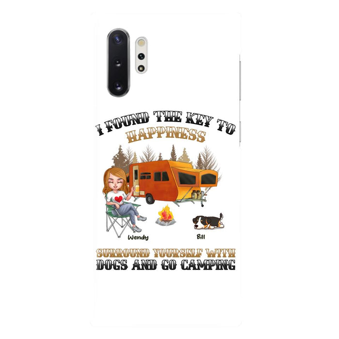 Custom Personalized Dog Camping Queen Phone Case - Gift Idea For Camping Lovers/Friends/ Dog Mom - Upto 5 Dogs - Case For iPhone And Samsung