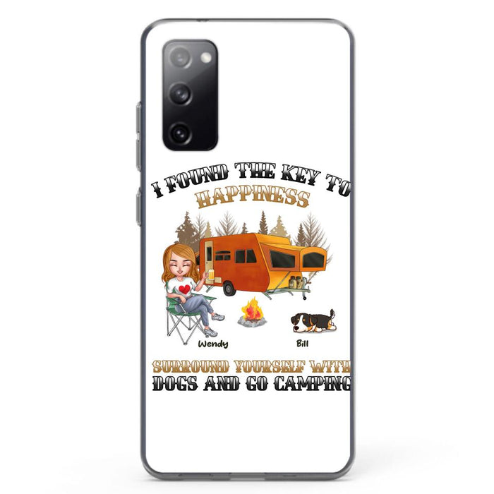 Custom Personalized Dog Camping Queen Phone Case - Gift Idea For Camping Lovers/Friends/ Dog Mom - Upto 5 Dogs - Case For iPhone And Samsung