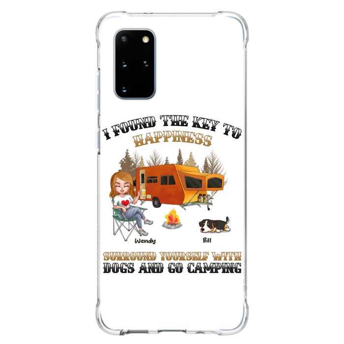 Custom Personalized Dog Camping Queen Phone Case - Gift Idea For Camping Lovers/Friends/ Dog Mom - Upto 5 Dogs - Case For iPhone And Samsung