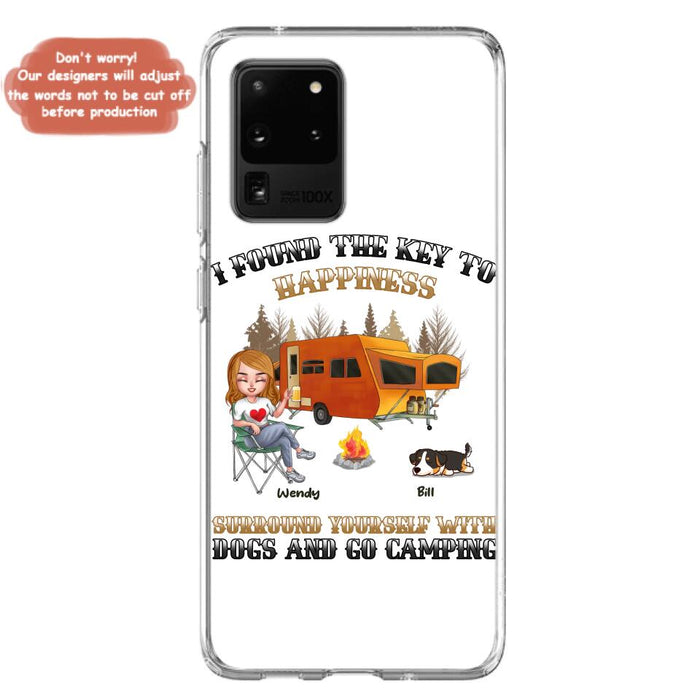 Custom Personalized Dog Camping Queen Phone Case - Gift Idea For Camping Lovers/Friends/ Dog Mom - Upto 5 Dogs - Case For iPhone And Samsung