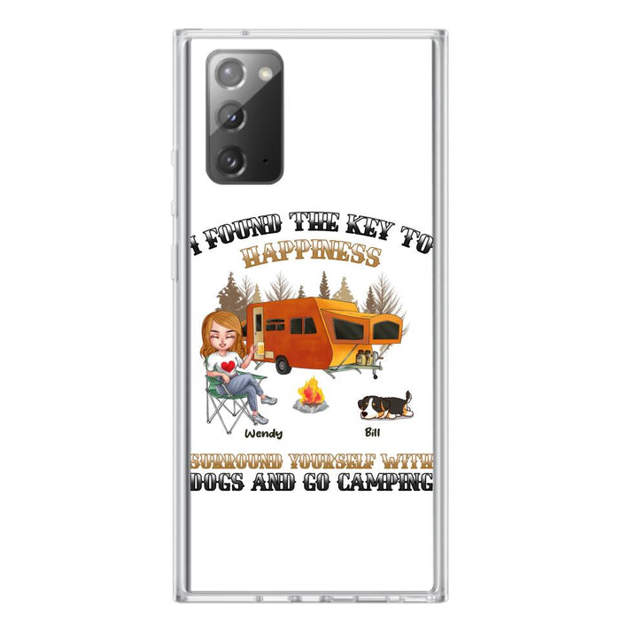 Custom Personalized Dog Camping Queen Phone Case - Gift Idea For Camping Lovers/Friends/ Dog Mom - Upto 5 Dogs - Case For iPhone And Samsung