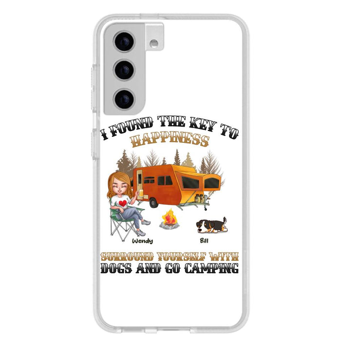 Custom Personalized Dog Camping Queen Phone Case - Gift Idea For Camping Lovers/Friends/ Dog Mom - Upto 5 Dogs - Case For iPhone And Samsung