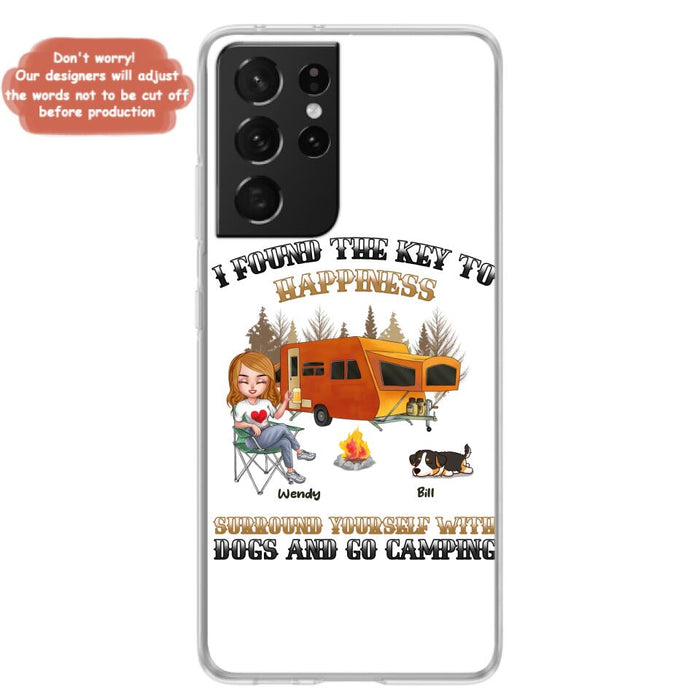 Custom Personalized Dog Camping Queen Phone Case - Gift Idea For Camping Lovers/Friends/ Dog Mom - Upto 5 Dogs - Case For iPhone And Samsung