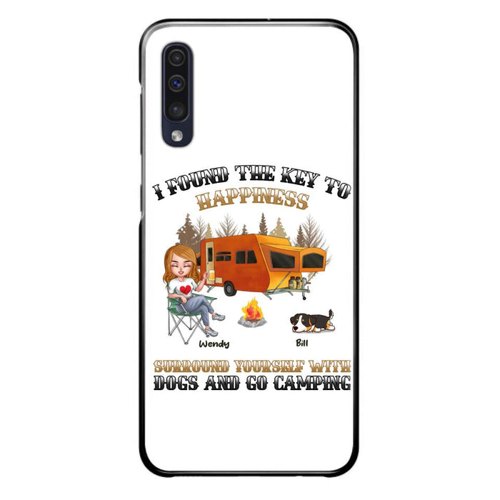 Custom Personalized Dog Camping Queen Phone Case - Gift Idea For Camping Lovers/Friends/ Dog Mom - Upto 5 Dogs - Case For iPhone And Samsung