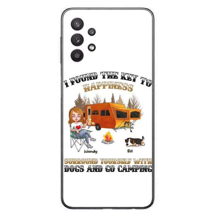 Custom Personalized Dog Camping Queen Phone Case - Gift Idea For Camping Lovers/Friends/ Dog Mom - Upto 5 Dogs - Case For iPhone And Samsung