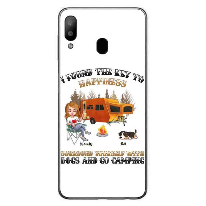 Custom Personalized Dog Camping Queen Phone Case - Gift Idea For Camping Lovers/Friends/ Dog Mom - Upto 5 Dogs - Case For iPhone And Samsung