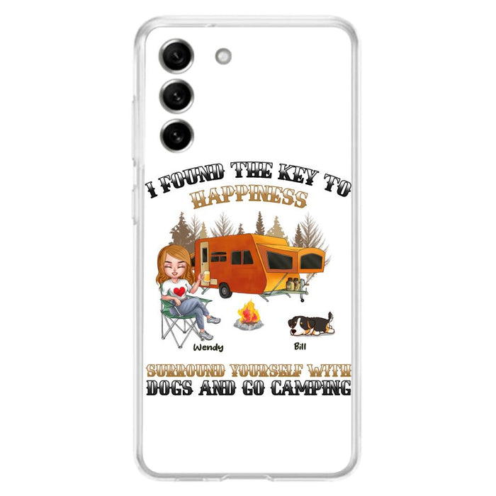 Custom Personalized Dog Camping Queen Phone Case - Gift Idea For Camping Lovers/Friends/ Dog Mom - Upto 5 Dogs - Case For iPhone And Samsung