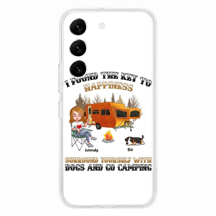 Custom Personalized Dog Camping Queen Phone Case - Gift Idea For Camping Lovers/Friends/ Dog Mom - Upto 5 Dogs - Case For iPhone And Samsung