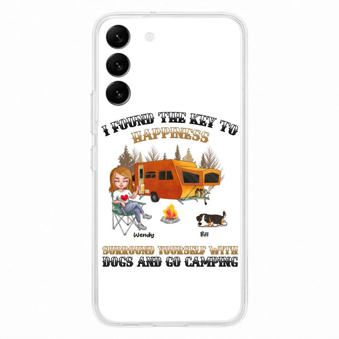 Custom Personalized Dog Camping Queen Phone Case - Gift Idea For Camping Lovers/Friends/ Dog Mom - Upto 5 Dogs - Case For iPhone And Samsung