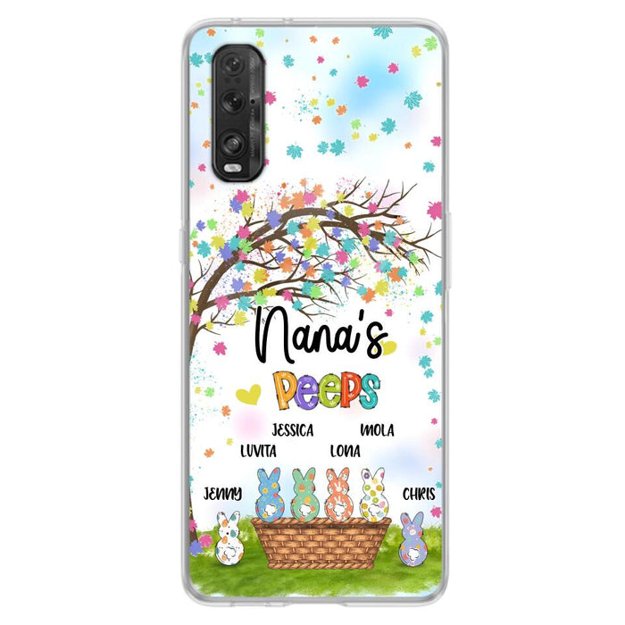 Custom Personalized Nana's Peeps Phone Case- Gift Idea For Easter Day - Upto 6 Bunnies - Nana's Peeps - Cases For Oppo, Xiaomi & Huawei