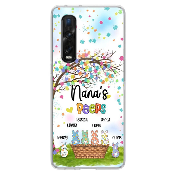 Custom Personalized Nana's Peeps Phone Case- Gift Idea For Easter Day - Upto 6 Bunnies - Nana's Peeps - Cases For Oppo, Xiaomi & Huawei