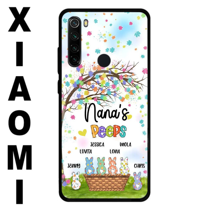 Custom Personalized Nana's Peeps Phone Case- Gift Idea For Easter Day - Upto 6 Bunnies - Nana's Peeps - Cases For Oppo, Xiaomi & Huawei