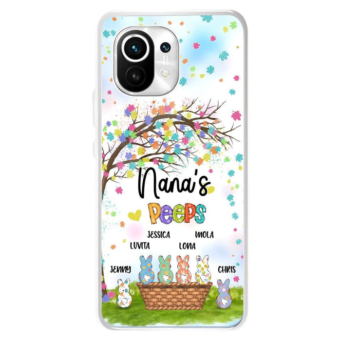 Custom Personalized Nana's Peeps Phone Case- Gift Idea For Easter Day - Upto 6 Bunnies - Nana's Peeps - Cases For Oppo, Xiaomi & Huawei