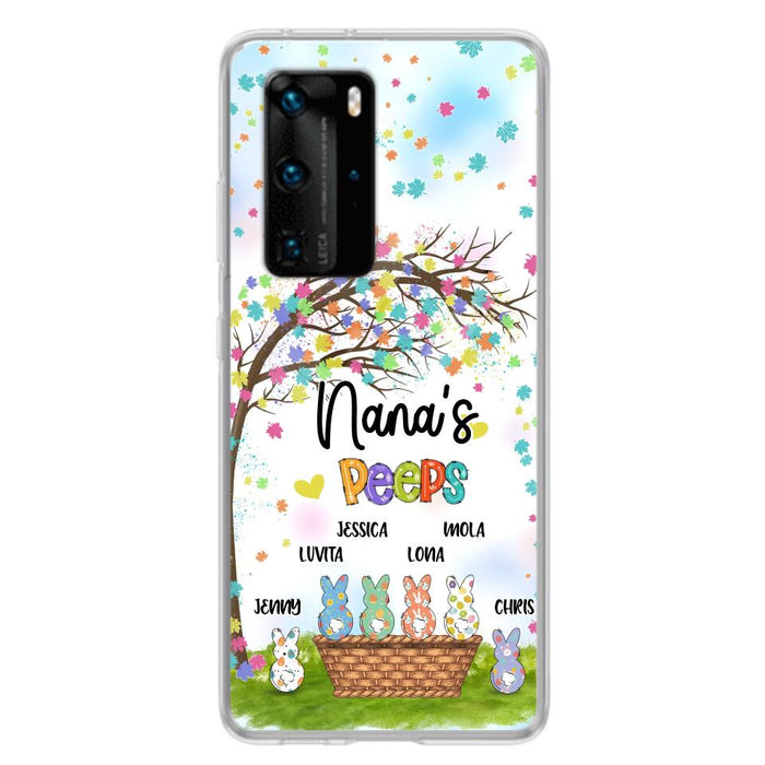 Custom Personalized Nana's Peeps Phone Case- Gift Idea For Easter Day - Upto 6 Bunnies - Nana's Peeps - Cases For Oppo, Xiaomi & Huawei