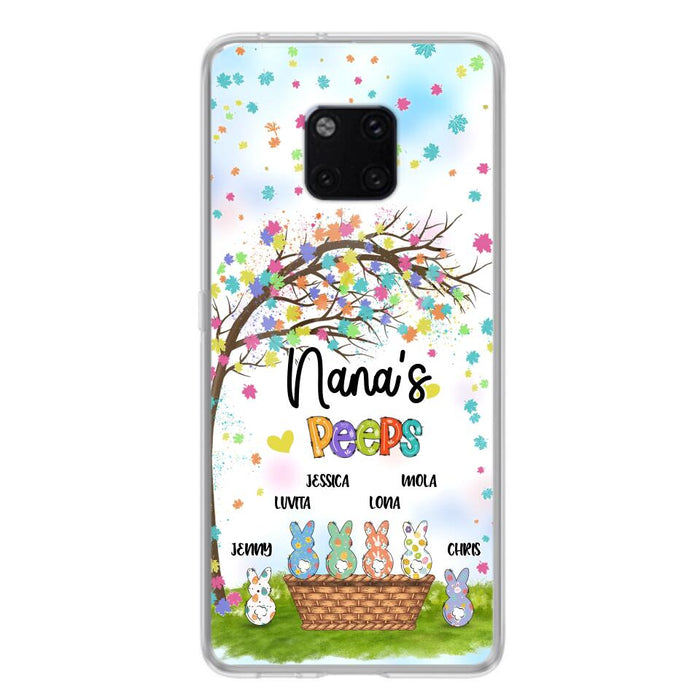 Custom Personalized Nana's Peeps Phone Case- Gift Idea For Easter Day - Upto 6 Bunnies - Nana's Peeps - Cases For Oppo, Xiaomi & Huawei