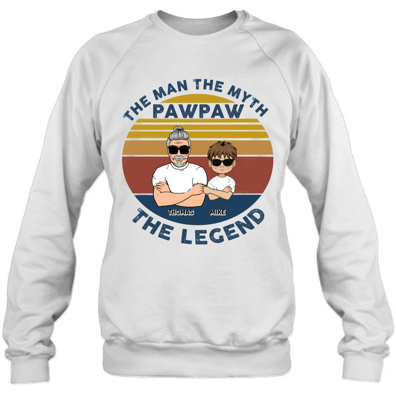 Personalized Father/Grandpa Shirt/Hoodie - Gift Idea For Father's Day - The Man The Myth The Legend