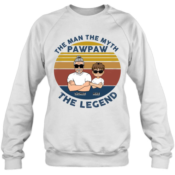 Custom Personalized Father/ Grandpa Shirt/ Hoodie - Gift Idea For Father's Day - The Man The Myth The Legend