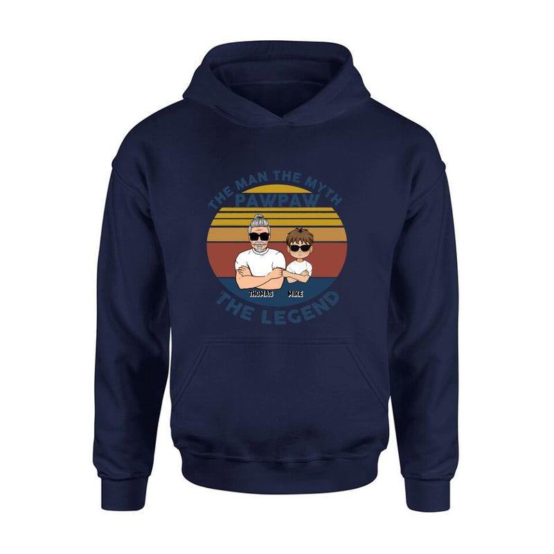 Personalized Father/Grandpa Shirt/Hoodie - Gift Idea For Father's Day - The Man The Myth The Legend