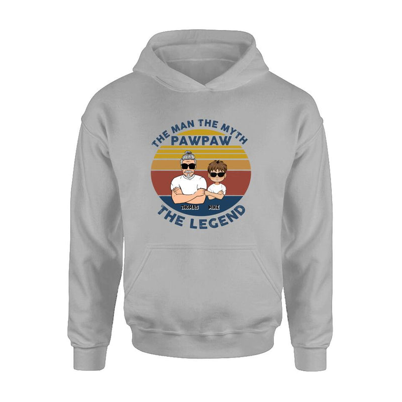 Personalized Father/Grandpa Shirt/Hoodie - Gift Idea For Father's Day - The Man The Myth The Legend