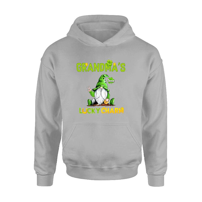 Custom Personalized Shirt/Hoodie/Sweatshirt - Gift for Grandmother - Grandma's Lucky Charms - Up to 6 Grandkids