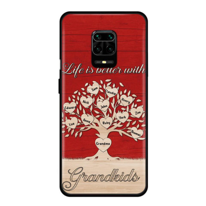 Custom Personalized Grandma Phone Case - Up to 12 Kid's Name - Mother's Day Gift Idea For Grandma - Life Is Better With Grandkids - Case For Xiaomi/ Oppo/ Huawei