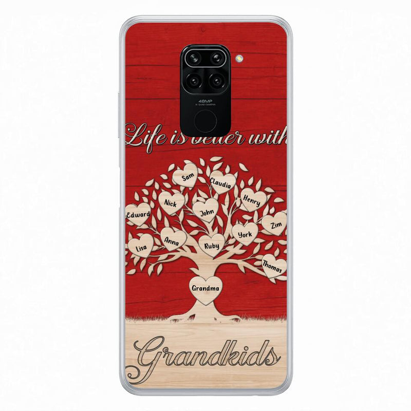 Custom Personalized Grandma Phone Case - Up to 12 Kid's Name - Mother's Day Gift Idea For Grandma - Life Is Better With Grandkids - Case For Xiaomi/ Oppo/ Huawei