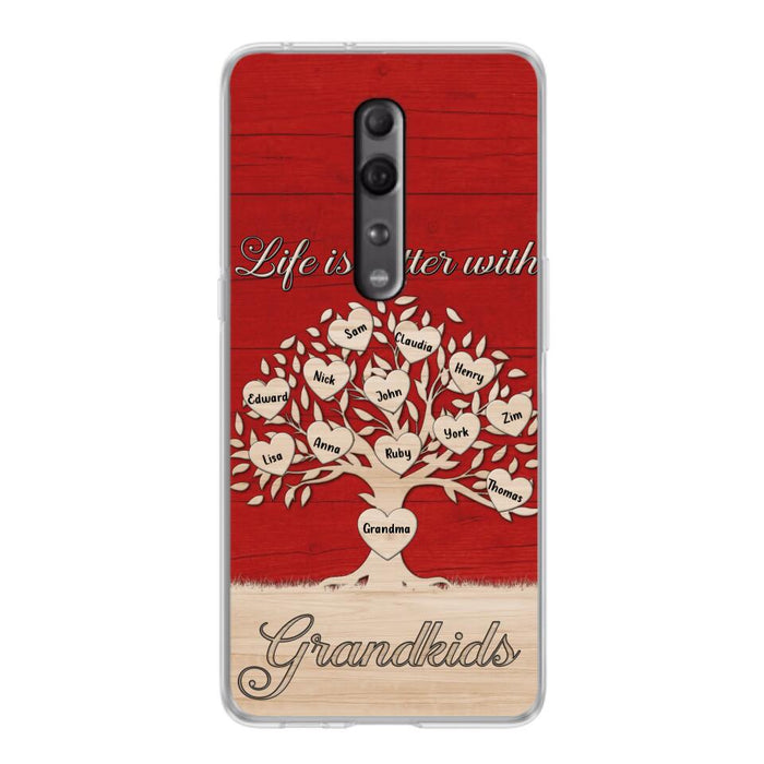 Custom Personalized Grandma Phone Case - Up to 12 Kid's Name - Mother's Day Gift Idea For Grandma - Life Is Better With Grandkids - Case For Xiaomi/ Oppo/ Huawei