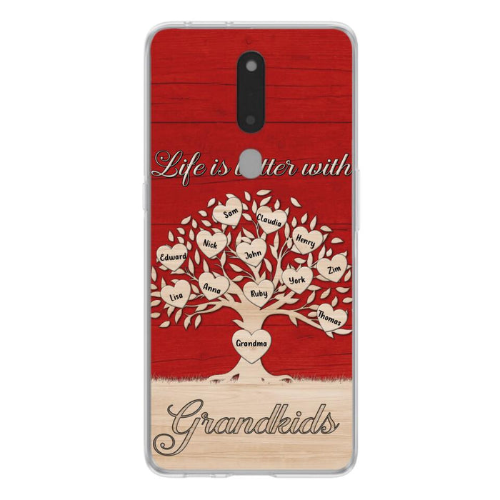 Custom Personalized Grandma Phone Case - Up to 12 Kid's Name - Mother's Day Gift Idea For Grandma - Life Is Better With Grandkids - Case For Xiaomi/ Oppo/ Huawei