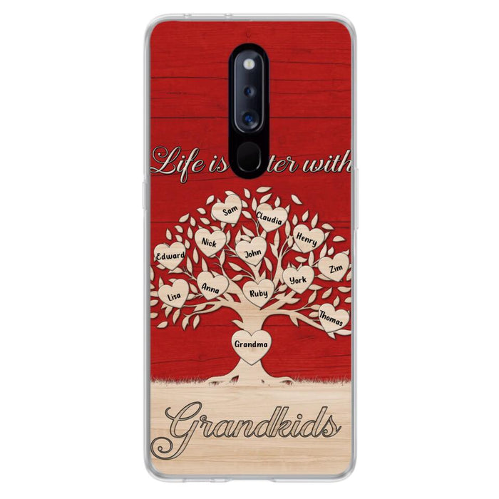 Custom Personalized Grandma Phone Case - Up to 12 Kid's Name - Mother's Day Gift Idea For Grandma - Life Is Better With Grandkids - Case For Xiaomi/ Oppo/ Huawei