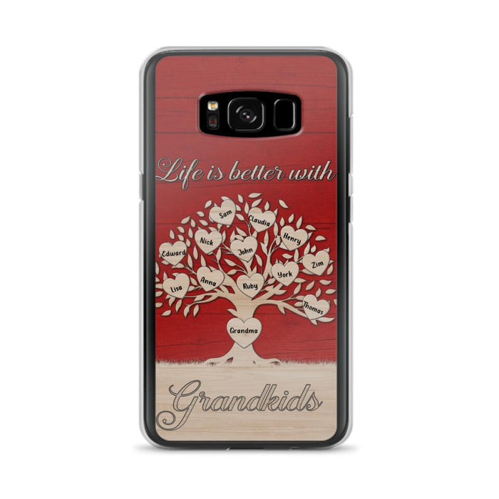 Custom Personalized Grandma iPhone/Samsung Phone Case - Up to 12 Kid's Name - Mother's Day Gift Idea For Grandma - Life Is Better With Grandkids