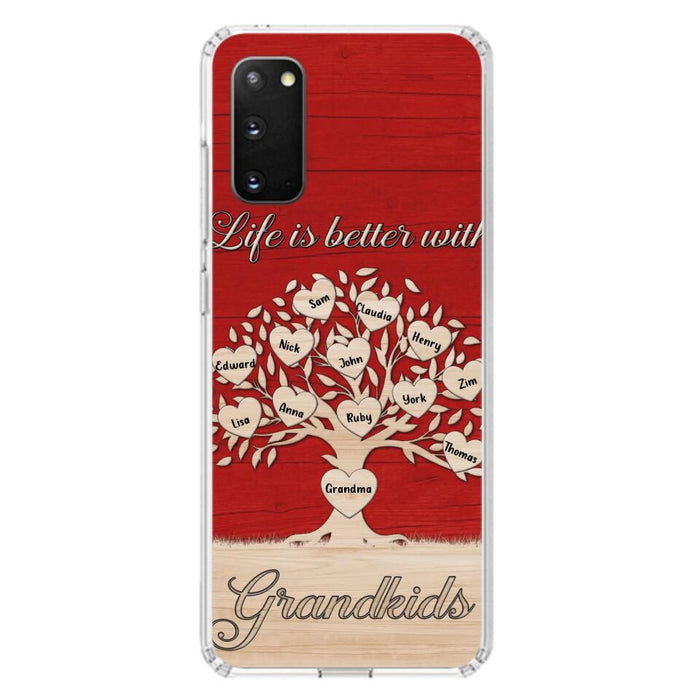 Custom Personalized Grandma iPhone/Samsung Phone Case - Up to 12 Kid's Name - Mother's Day Gift Idea For Grandma - Life Is Better With Grandkids