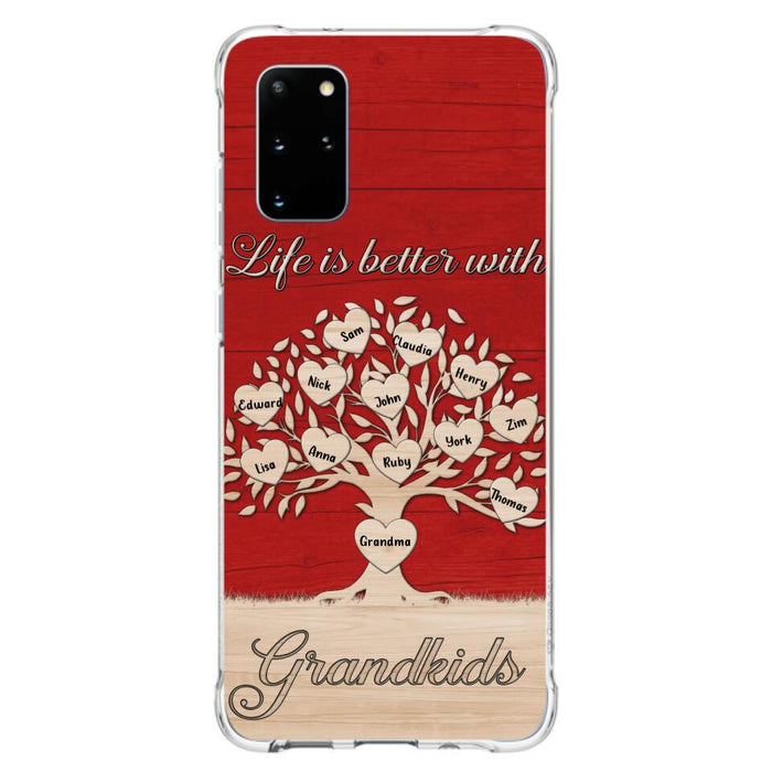 Custom Personalized Grandma iPhone/Samsung Phone Case - Up to 12 Kid's Name - Mother's Day Gift Idea For Grandma - Life Is Better With Grandkids