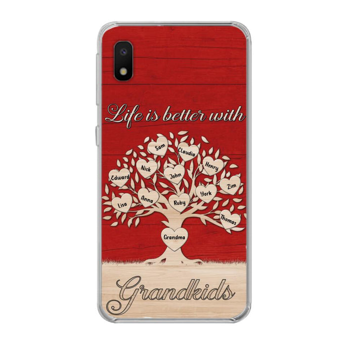 Custom Personalized Grandma iPhone/Samsung Phone Case - Up to 12 Kid's Name - Mother's Day Gift Idea For Grandma - Life Is Better With Grandkids