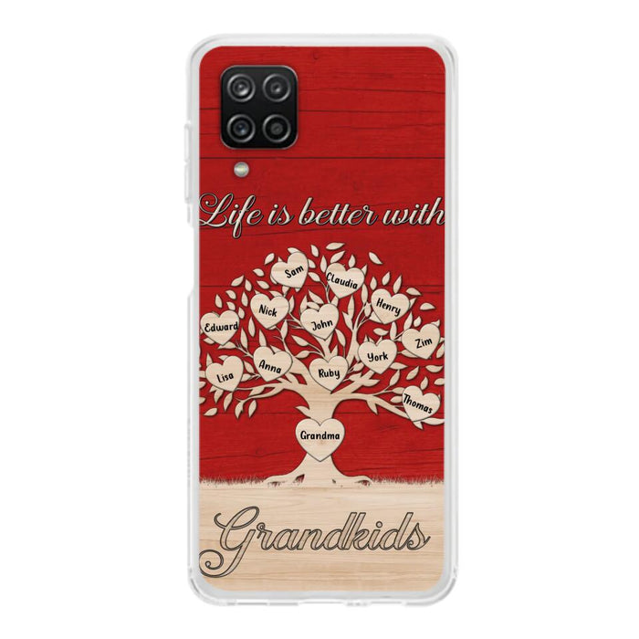 Custom Personalized Grandma iPhone/Samsung Phone Case - Up to 12 Kid's Name - Mother's Day Gift Idea For Grandma - Life Is Better With Grandkids