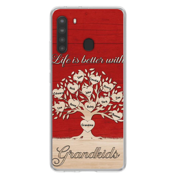 Custom Personalized Grandma iPhone/Samsung Phone Case - Up to 12 Kid's Name - Mother's Day Gift Idea For Grandma - Life Is Better With Grandkids