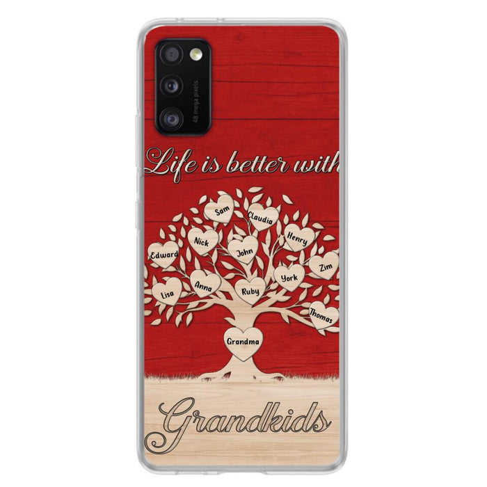 Custom Personalized Grandma iPhone/Samsung Phone Case - Up to 12 Kid's Name - Mother's Day Gift Idea For Grandma - Life Is Better With Grandkids