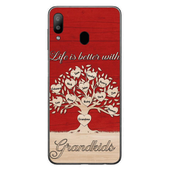 Custom Personalized Grandma iPhone/Samsung Phone Case - Up to 12 Kid's Name - Mother's Day Gift Idea For Grandma - Life Is Better With Grandkids