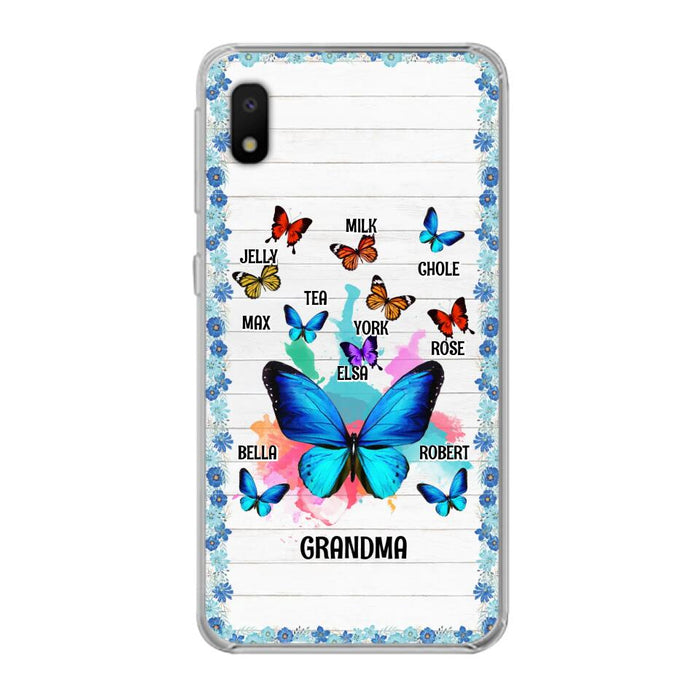 Custom Personalized Butterfly Grandma iPhone/ Samsung Phone Case - Up to 10 Kid's Name - Mother's Day Gift Idea For Grandma