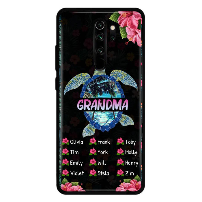 Custom Personalized Turtle Grandma Phone Case - Up to 12 Kid's Name - Mother's Day Gift Idea For Grandma - Case For Xiaomi/ Oppo/ Huawei