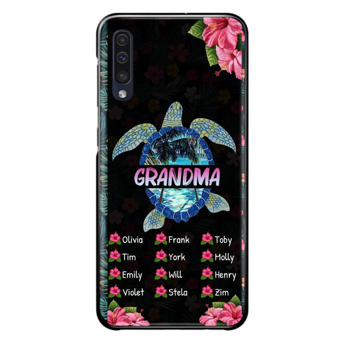 Custom Personalized Turtle Grandma iPhone/ Samsung Phone Case - Up to 12 Kid's Name - Mother's Day Gift Idea For Grandma