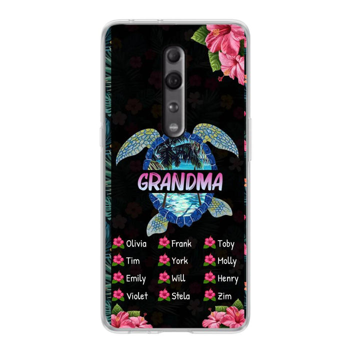 Custom Personalized Turtle Grandma Phone Case - Up to 12 Kid's Name - Mother's Day Gift Idea For Grandma - Case For Xiaomi/ Oppo/ Huawei