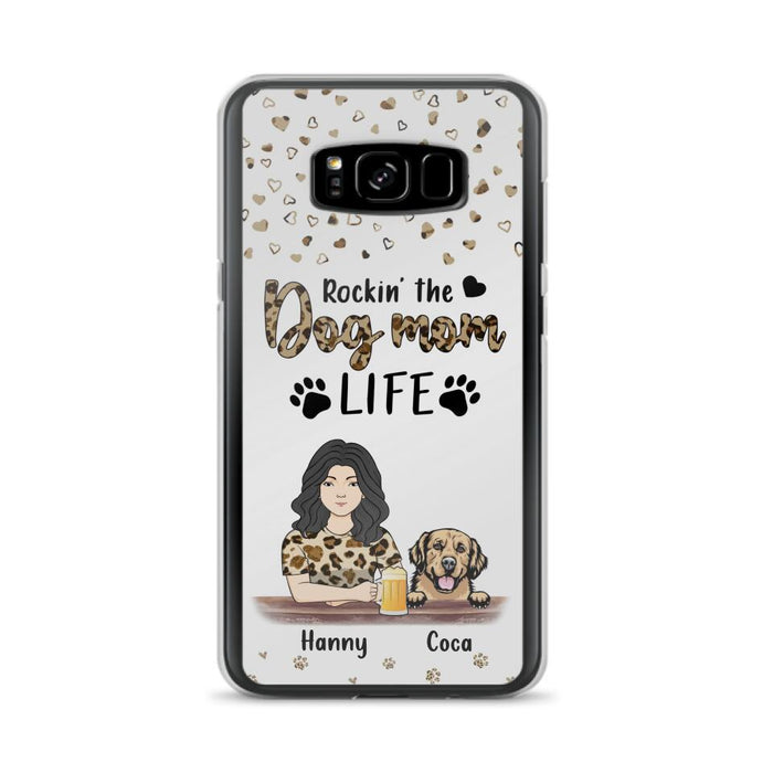 Custom Personalized Dog Mom Phone Case - Upto 4 Dogs - Mother's Day Gift Idea For Dog Lover/ Dog Mom - Rockin' The Dog Mom Life - Case For iPhone And Samsung