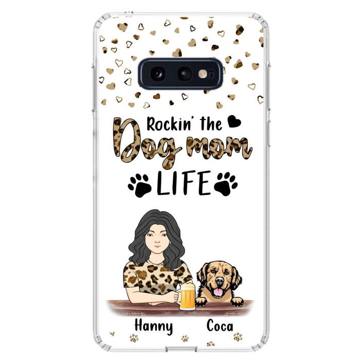 Custom Personalized Dog Mom Phone Case - Upto 4 Dogs - Mother's Day Gift Idea For Dog Lover/ Dog Mom - Rockin' The Dog Mom Life - Case For iPhone And Samsung