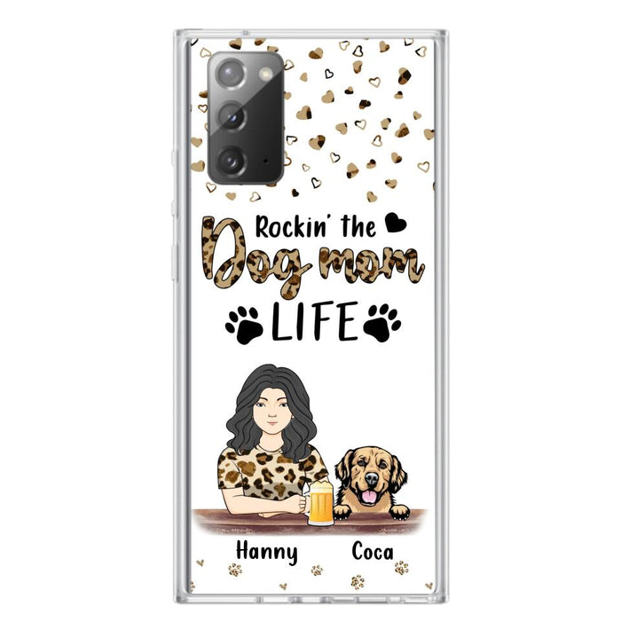 Custom Personalized Dog Mom Phone Case - Upto 4 Dogs - Mother's Day Gift Idea For Dog Lover/ Dog Mom - Rockin' The Dog Mom Life - Case For iPhone And Samsung