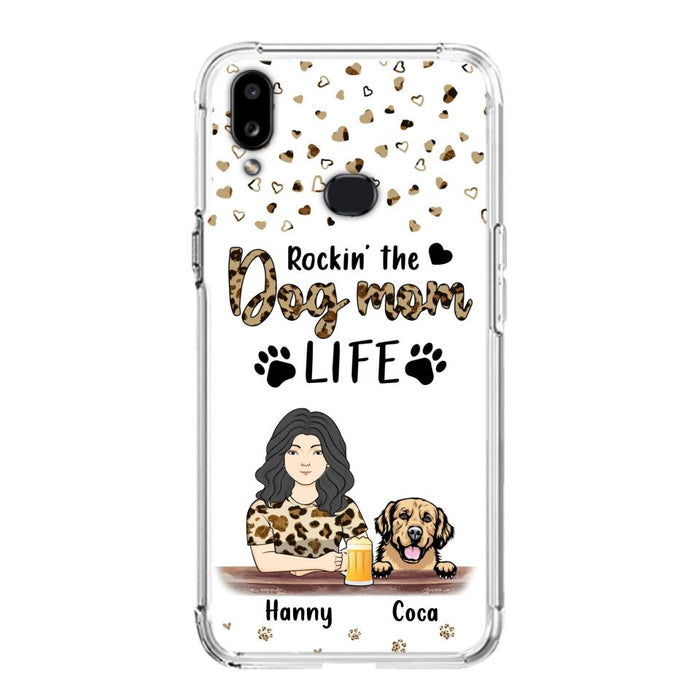 Custom Personalized Dog Mom Phone Case - Upto 4 Dogs - Mother's Day Gift Idea For Dog Lover/ Dog Mom - Rockin' The Dog Mom Life - Case For iPhone And Samsung