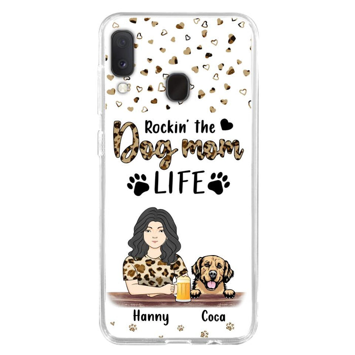 Custom Personalized Dog Mom Phone Case - Upto 4 Dogs - Mother's Day Gift Idea For Dog Lover/ Dog Mom - Rockin' The Dog Mom Life - Case For iPhone And Samsung