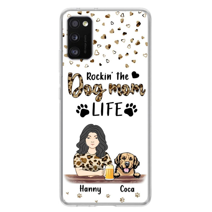 Custom Personalized Dog Mom Phone Case - Upto 4 Dogs - Mother's Day Gift Idea For Dog Lover/ Dog Mom - Rockin' The Dog Mom Life - Case For iPhone And Samsung