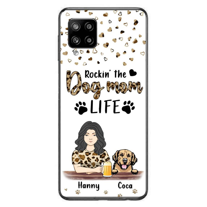 Custom Personalized Dog Mom Phone Case - Upto 4 Dogs - Mother's Day Gift Idea For Dog Lover/ Dog Mom - Rockin' The Dog Mom Life - Case For iPhone And Samsung