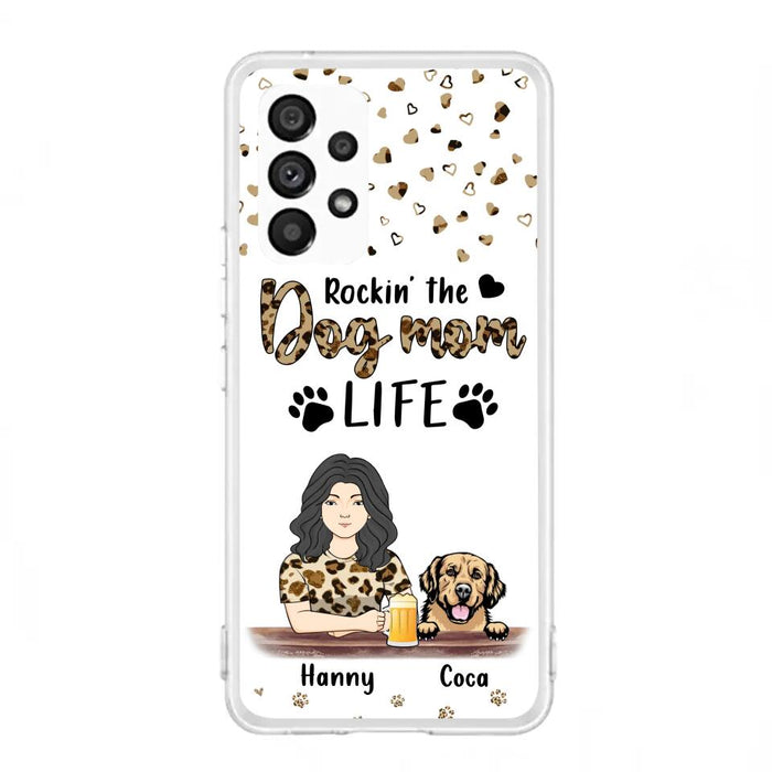 Custom Personalized Dog Mom Phone Case - Upto 4 Dogs - Mother's Day Gift Idea For Dog Lover/ Dog Mom - Rockin' The Dog Mom Life - Case For iPhone And Samsung