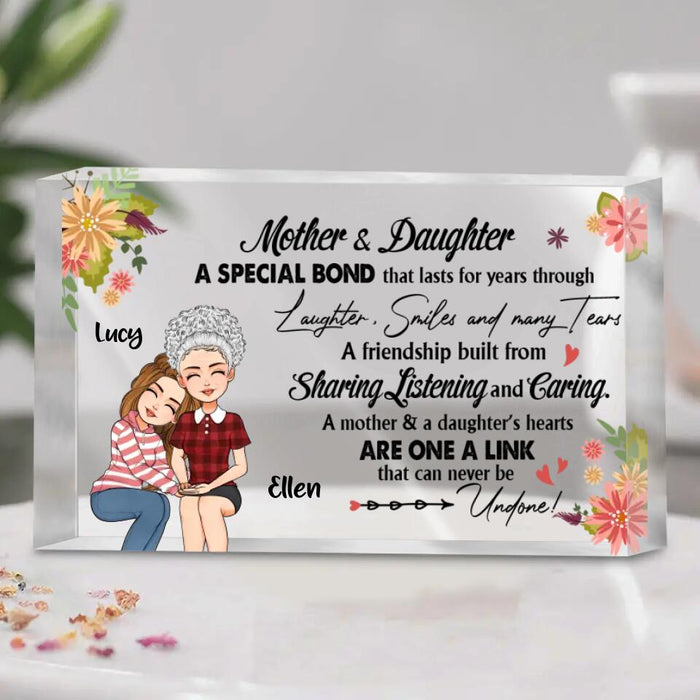 Custom Personalized Mom And Daughter Acrylic Plaque - Gift Idea For Mother's Day - The Older I Get, The More I Realise That Mum Is The Best Friend